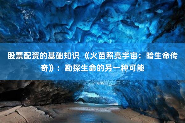 股票配资的基础知识 《火苗照亮宇宙：暗生命传奇》：勘探生命的另一种可能