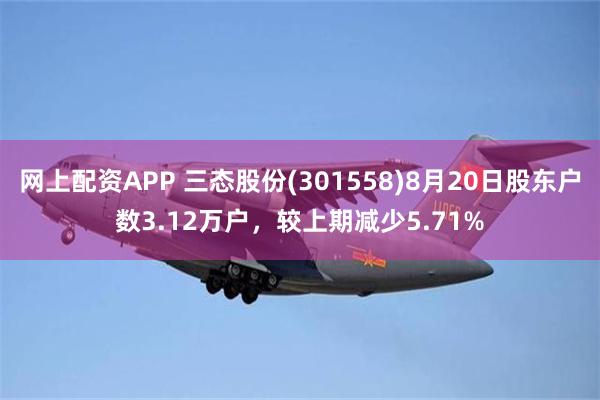 网上配资APP 三态股份(301558)8月20日股东户数3.12万户，较上期减少5.71%
