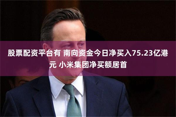 股票配资平台有 南向资金今日净买入75.23亿港元 小米集团净买额居首