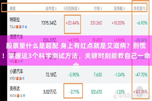 股票里什么是超配 身上有红点就是艾滋病？别慌！掌握这3个科学测试方法，关键时刻能救自己一命