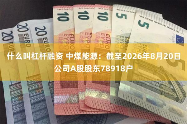 什么叫杠杆融资 中煤能源：截至2026年8月20日公司A股股东78918户