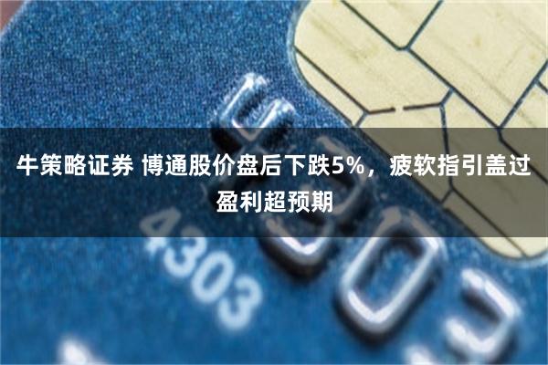 牛策略证券 博通股价盘后下跌5%，疲软指引盖过盈利超预期